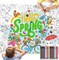 Hello Spring Coloring Poster with 24pcs Paint Pens,Spring Party Jumbo Paper Coloring Banner